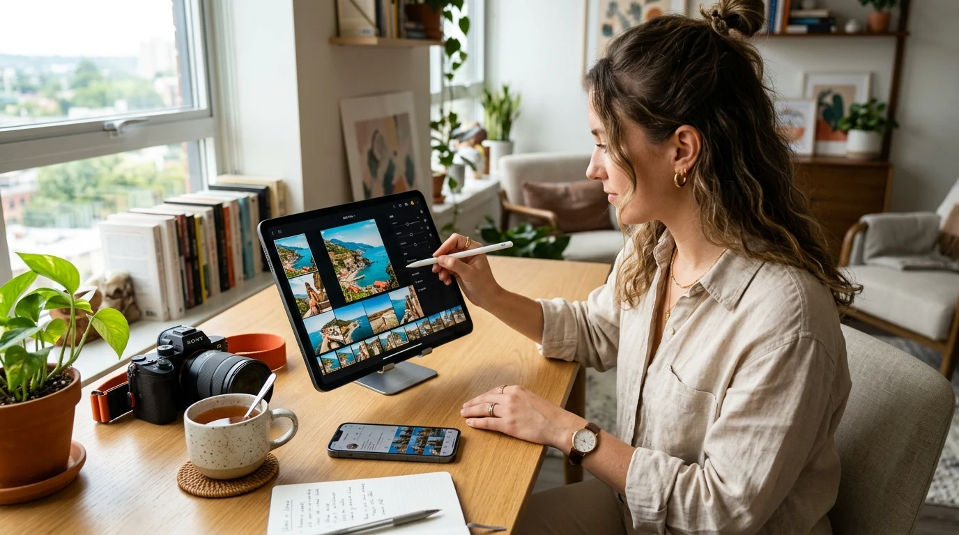 Úprava a zmenšení fotografií pro sociální síť Instagram na tabletu